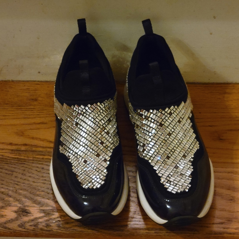 Salvatore Ferragamo sparkling sneaker size 6.5